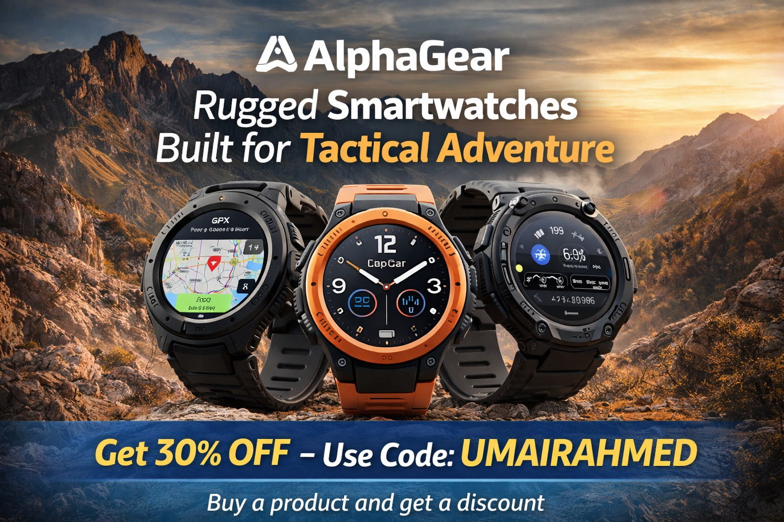 AlphaGear Rugged Smartwatches – Tactical Power
