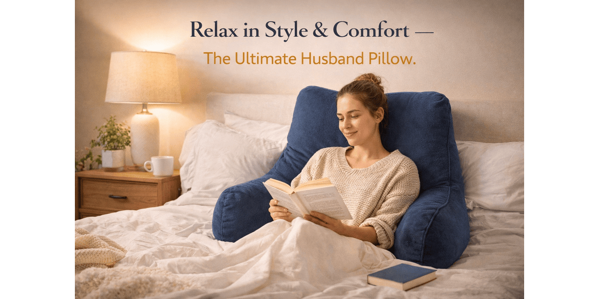 Husband Pillow | Bed Rest Pillow for Back Support & Relaxation