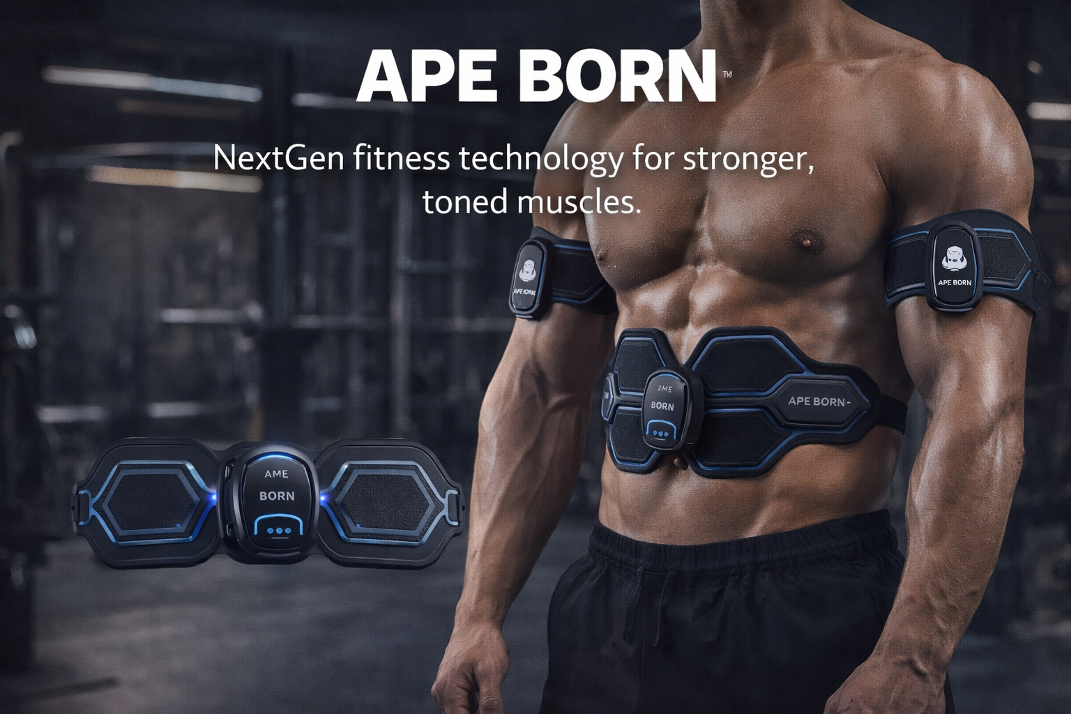 Discover Ape Born Fitness EMS muscle stimulators, recovery tools, and fitness tech designed to tone muscles, boost strength, and enhance workouts. Get 20% off today.