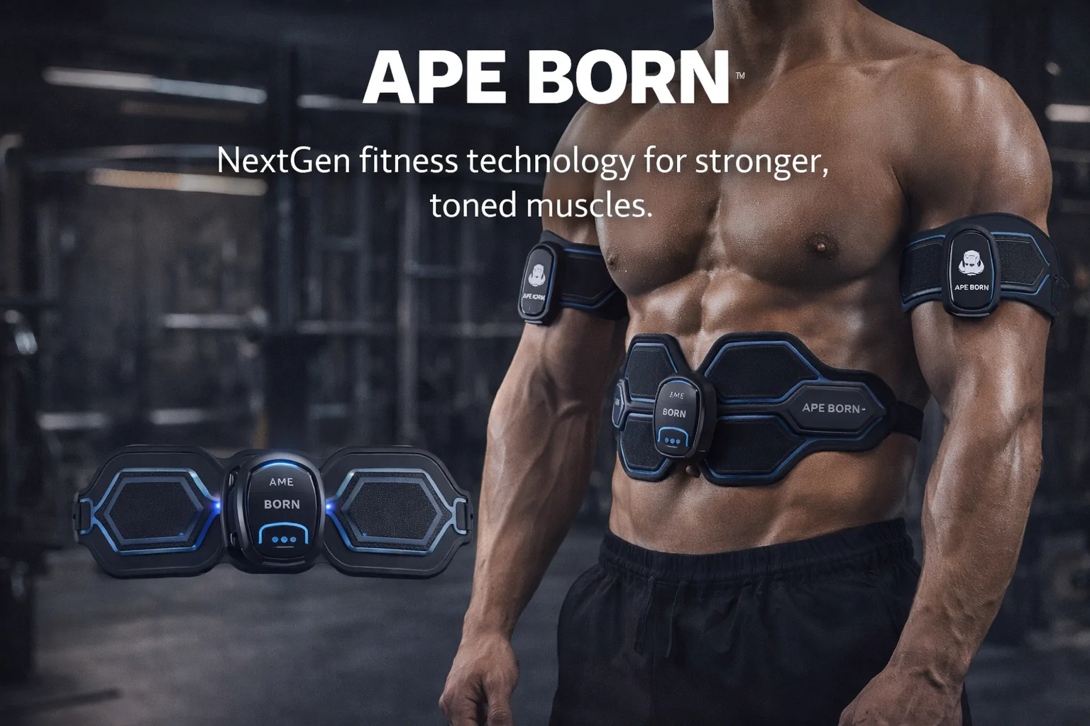 Discover Ape Born Fitness EMS muscle stimulators, recovery tools, and fitness tech designed to tone muscles, boost strength, and enhance workouts. Get 20% off today.