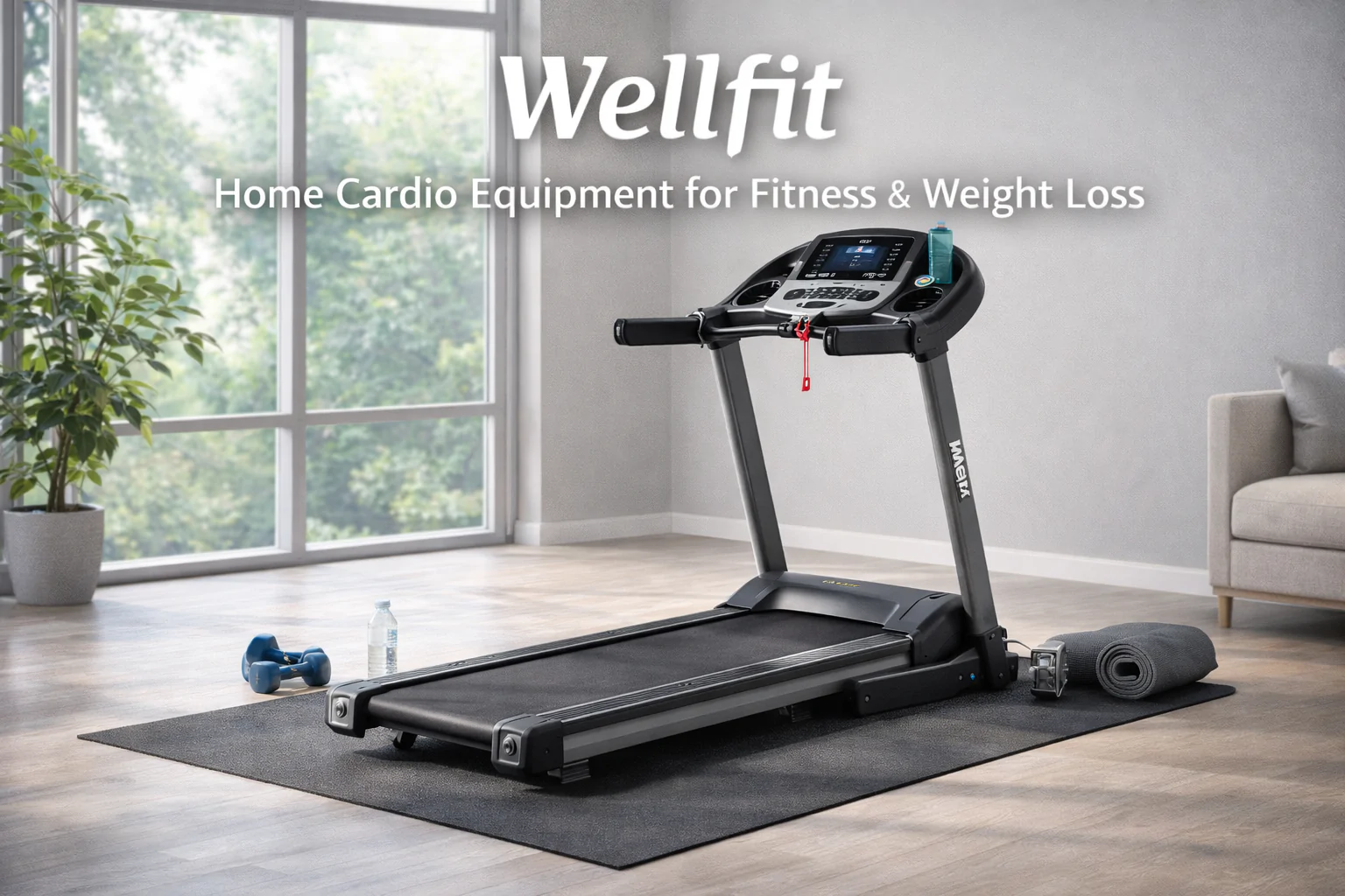 Shop Wellfit foldable home treadmills and walking pads designed for cardio workouts, weight loss, and small spaces